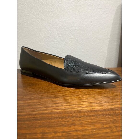 Everlane The Modern Point in Black Leather New Womens Flats Oxfords - Picture 6 of 16